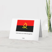 Grußkarte für Angola-Flagge Feiertagskarte (Rückseite)