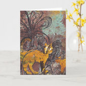 Grußkarte für Autumn Cats Karte (Gelbe Blume)