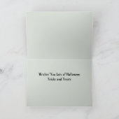 Grußkarte für beängstigende Hexe Feiertagskarte (Innenseite)