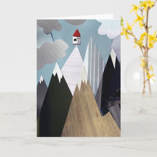 Grußkarte für Berggipfel Karte (Gelbe Blume)