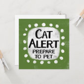 Grußkarte für Cat Alert Karte (Vorderseite/Rückseite Beispiel)
