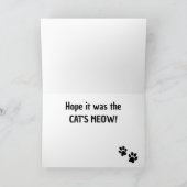 Grußkarte für Cat Design Feiertagskarte (Innenseite)