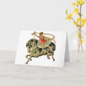 Grußkarte für Circus Horse und Tänzer Karte (Gelbe Blume)