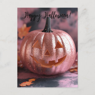 Grußkarte für Creepy Glitzer Pumpkins Halloween Postkarte