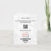 Grußkarte für das benutzerdefinierte AI-Foto | Per Dankeskarte (Rückseite)