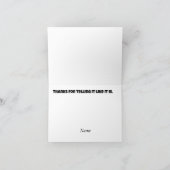 Grußkarte für das beste Wetter Karte (Innenseite)