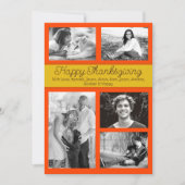 Grußkarte für das Erntedankfest - Collage Einladung (Vorderseite)