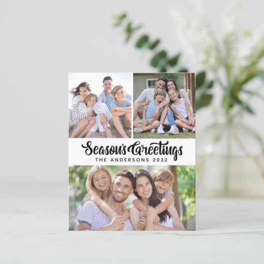 Grußkarte für das Foto der Haushaltssaison (Stehend Vorderseite)