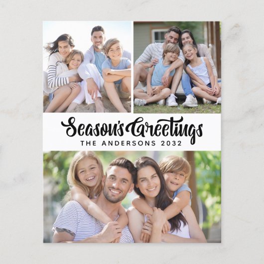 Grußkarte für das Foto der Haushaltssaison (Vorderseite)