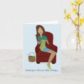 Grußkarte für das Knittern Karte (Gelbe Blume)