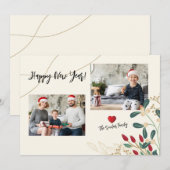 Grußkarte für das neue Foto Feiertagskarte (Vorne/Hinten)