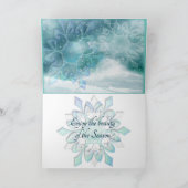 Grußkarte für das Schneepferd Karte (Innenseite)