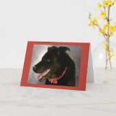 Grußkarte für das Schwarze Labor Karte (Gelbe Blume)