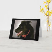 Grußkarte für das Schwarze Labor Karte (Gelbe Blume)