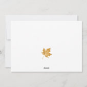 Grußkarte für das Thanksgiving-Foto Feiertagskarte (Rückseite)