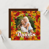 Grußkarte für das Thanksgiving-Foto Karte (Vorderseite/Rückseite Beispiel)