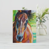 Grußkarte für das Wilde Feuerpferd (Stehend Vorderseite)