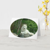 Grußkarte für den arktischen Wolf Karte (Gelbe Blume)