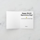Grußkarte für den Augenuntersuchung Weltraumtag Karte (Innenseite)