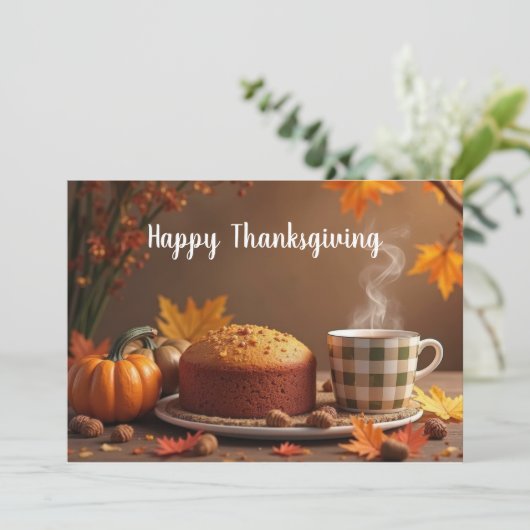 Grußkarte für den benutzerdefinierten Erntedank Einladung (Stehend Vorderseite)