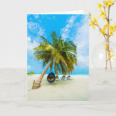 Grußkarte für den benutzerdefinierten Textstrand a Karte (Gelbe Blume)