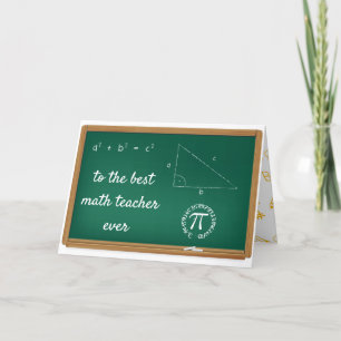 Grußkarte für den besten Mathematiklehrer aller Ze Feiertagskarte