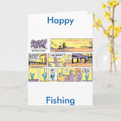 Grußkarte für den Cartoon Fishing Karte (Gelbe Blume)