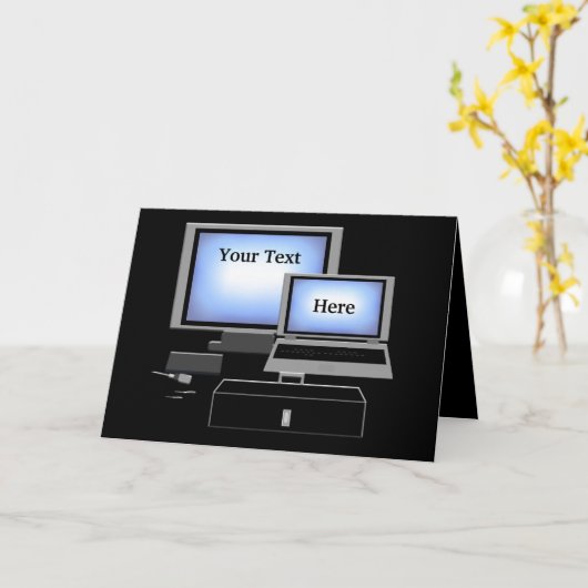 Grußkarte für den Computerreparaturdienst Karte (Gelbe Blume)