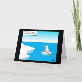Grußkarte für den Eisbär Global Warming Cartoon Karte