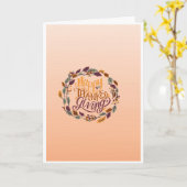 Grußkarte für den Erntedank Karte (Gelbe Blume)