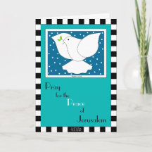 Grußkarte für den Frieden in Jerusalem beten