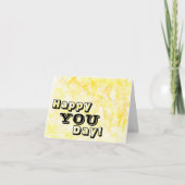 Grußkarte für den gelben Spritzer Karte (Vorderseite)