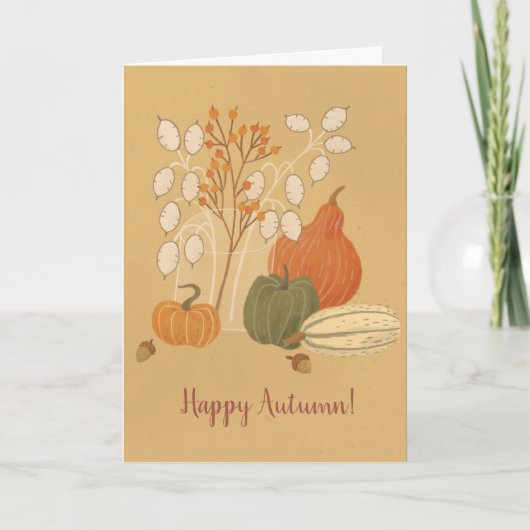 Grußkarte für den Herbst Dankeskarte (Vorderseite)