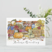 Grußkarte für den Herbst Feiertagskarte (Stehend Vorderseite)