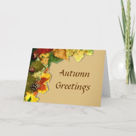 Grußkarte für den Herbst Karte (Vorderseite)