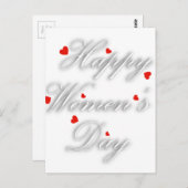 Grußkarte für den internationalen Frauentag Postkarte (Vorne/Hinten)