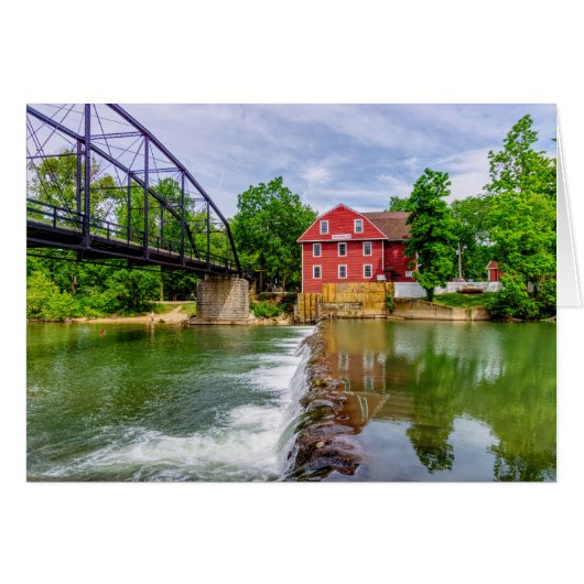 Grußkarte für den Kreuzfeuer-Wasserfall (Vorderseite (Horizontal))
