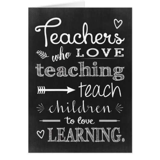 Grußkarte für den Lehrer im Chalkboard (Vorne)