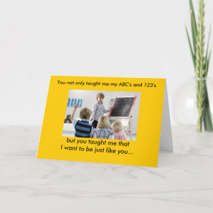 Grußkarte für den Lehrertag 4 Karte