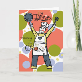 Grußkarte für den Mann, der Lieben zum Kochen! Karte