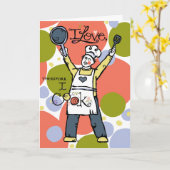 Grußkarte für den Mann, der Lieben zum Kochen! Karte (Gelbe Blume)