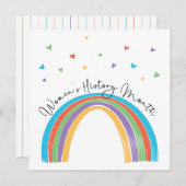 Grußkarte für den Monat der Frauengeschichte (Vorne/Hinten)