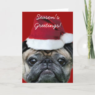 Grußkarte für den Mops der Saison Feiertagskarte
