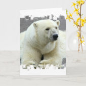 Grußkarte für den Polarbär Karte (Gelbe Blume)