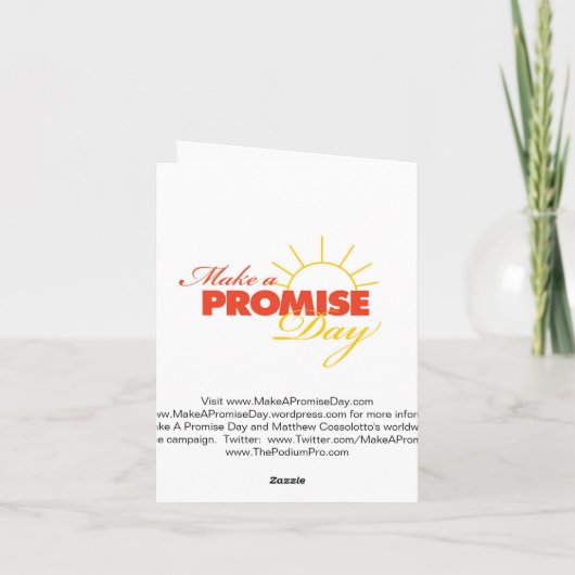 Grußkarte für den Promisetag Karte (Rückseite)