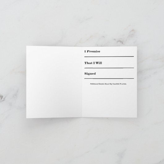 Grußkarte für den Promisetag Karte (Innenseite)