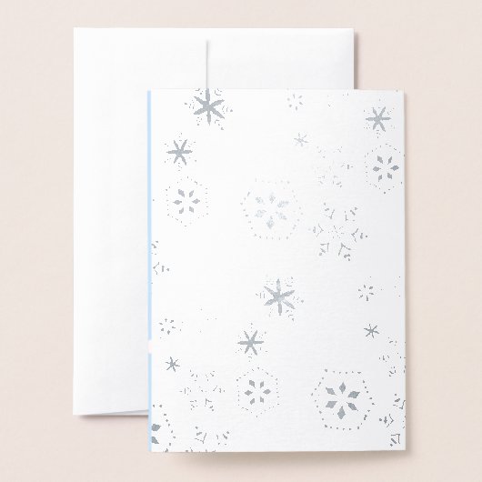 Grusskarte für den Schneetag Folienkarte (Rückseite mit Umschlag)