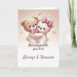 Grußkarte für den Teddy Bear Liebe Karte