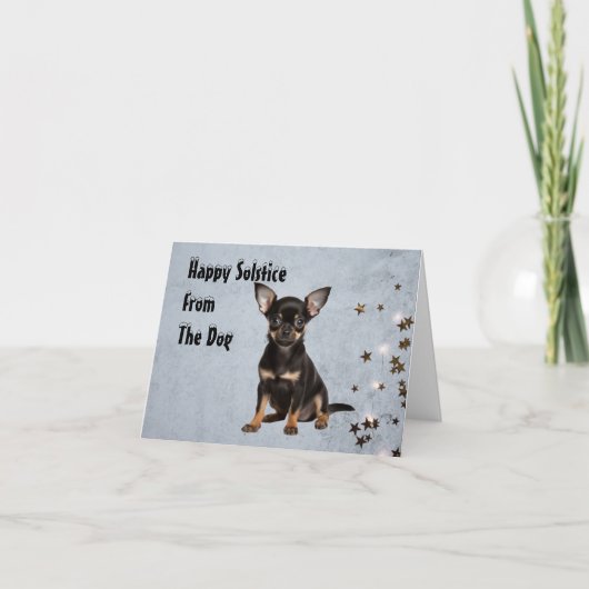 Grußkarte für den Urlaub vom Hund Karte (Vorderseite)