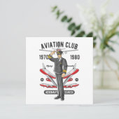 Grußkarte für den Vintagen Aviation Club Karte (Stehend Vorderseite)